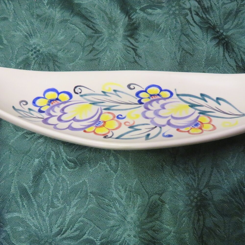 Poole Pottery Relish Candy Dish Floral Design Vintage (K671)